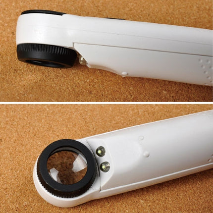 40X Handlupe im Ausrufezeichen-Stil mit 2 LED-Lichtern, 40X