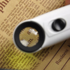 40X Handheld Exclamation Mark Style Magnifier with 2-LED Light, 40X