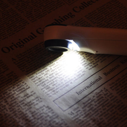 40X Handlupe im Ausrufezeichen-Stil mit 2 LED-Lichtern, 40X