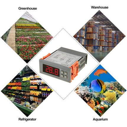 RC-110M Digital LCD Temperature Controller Thermocouple Thermostat Regulator with Sensor Termometer, Temperature Range: -40 to 110 Degrees Celsius