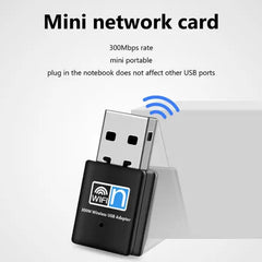 300Mbps Wireless 802.11N USB Network Nano Card Adapter, Card Adapter