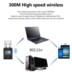 300Mbps Wireless 802.11N USB Network Nano Card Adapter, Card Adapter