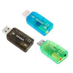 USB DSP 5.1 External Sound Card Adapter Mono Channel (Color random delivery)