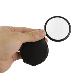 10 PCS 5X 50mm Magnifier Pocket Folding Magnifying Glass Loupe Pocket Spiegel, Leather Folding 5X