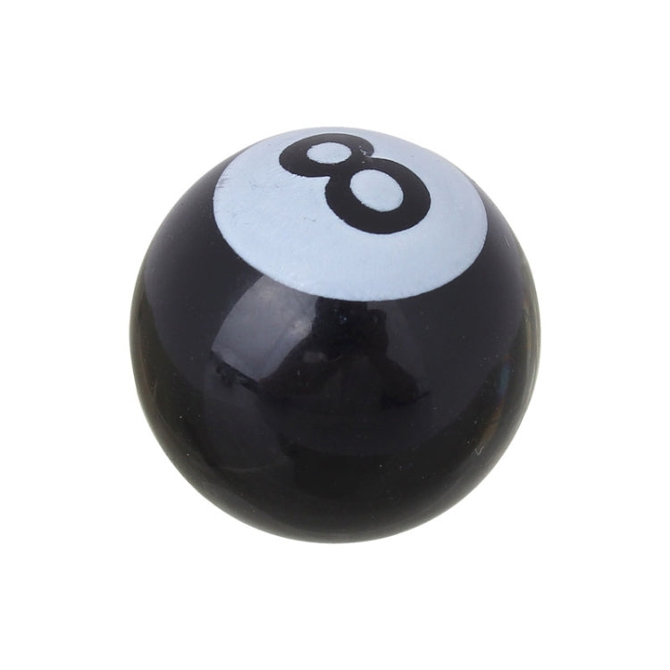 Universal 8mm American Billiards No.8 Ball Style Plastic Car Tire Valve Caps, Pack of 4