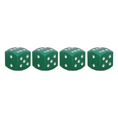 Universal 8mm Dice Style Aluminium Alloy Car Tire Valve Caps, Pack of 4