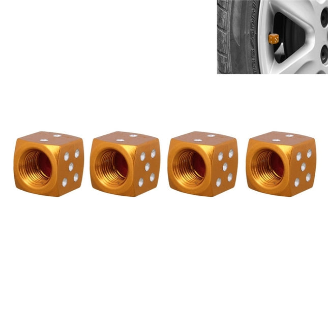 Universal 8mm Dice Style Aluminium Alloy Car Tire Valve Caps, Pack of 4, Dice Style  5, Dice Style 4, Dice Style, Dice Shape 5, Dice Style 5