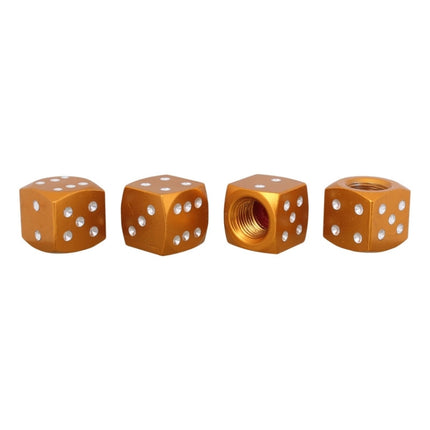 Universal 8mm Dice Style Aluminium Alloy Car Tire Valve Caps, Pack of 4, Dice Style  5, Dice Style 4, Dice Style, Dice Shape 5, Dice Style 5