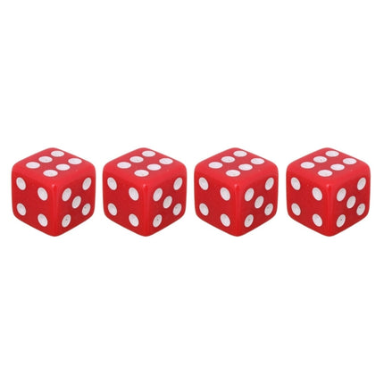 Universal 8mm Dice Style Plastic Car Tire Valve Caps, Pack of 4, Dice Shape 3, Dice Style 3