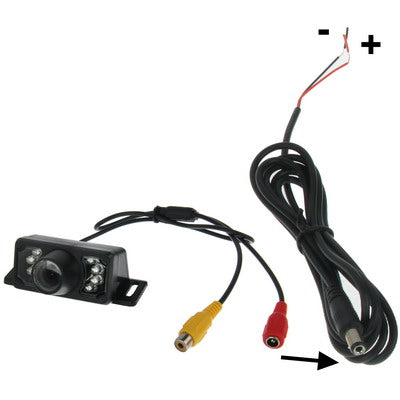 7 LED IR Infrared Waterproof Night Vision Wired Short Lens DVD Rear View, With Scaleplate , Support Installed in Car DVD Navigator or Car Monitor , Wide Viewing Angle: 140 degree (YX002)