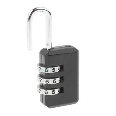 3 Digit Resettable Combination Security Travel Lock