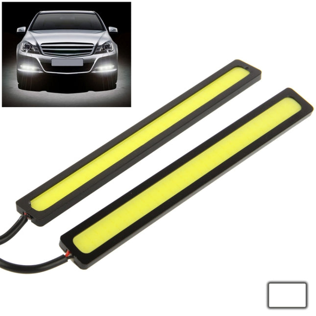 2 x 6W DIY White LED Daytime Running Light / DRL Lamp, Length: 17cm, Length: 17cm(Silver), Length: 17cm(Black)