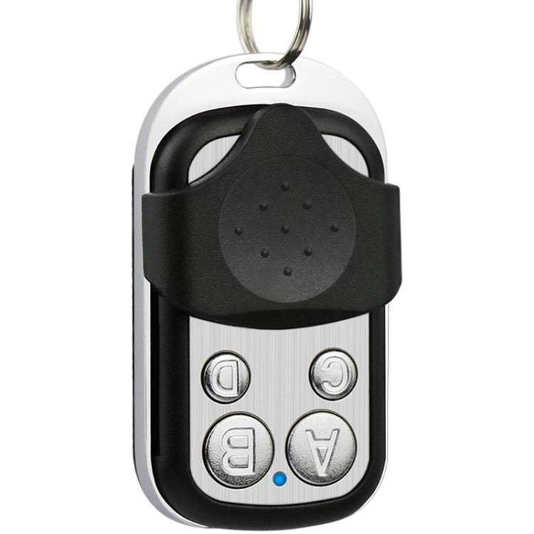 433MHz Metal Wireless Learning Code 4 Keys Remote Control (Black + Silver), 433MHz