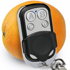 433MHz Metal Wireless Learning Code 4 Keys Remote Control (Black + Silver), 433MHz