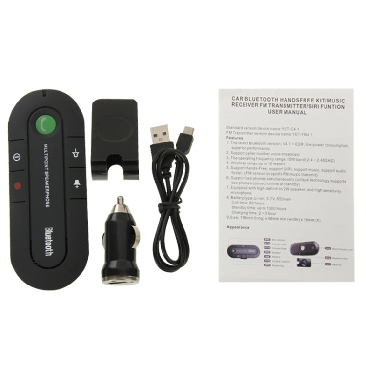 Bluetooth V4.1 Hands Free Kit Transmitter with SIRI / Music, Bluetooth V4.1