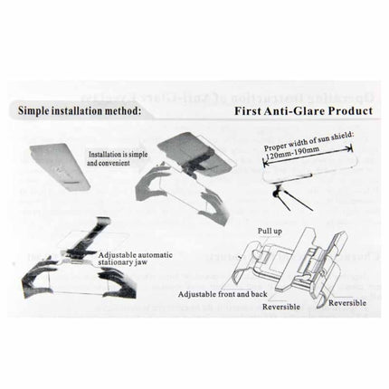 2 in 1 HD Car Anti-Glare Dazzling Goggle Day Night Vision Driving Mirror Sun Visors, Sun Visors