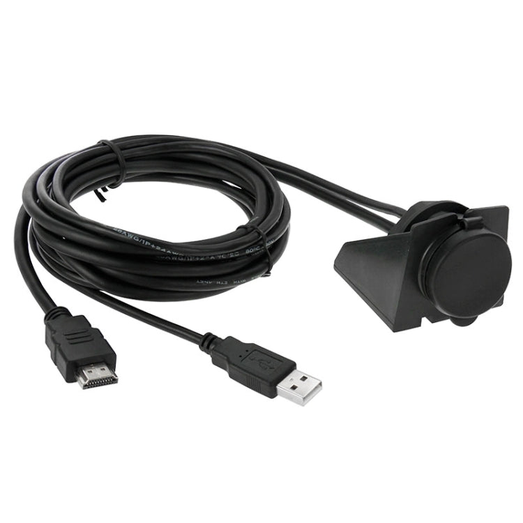 USB 2.0 & HDMI (Type-A) Male to Female Extension Cable, Length: 2m, USB 2.0 & HDMI (Type-A) Male to Female