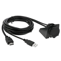 USB 2.0 & HDMI (Type-A) Male to Female Extension Cable, Length: 2m, USB 2.0 & HDMI (Type-A) Male to Female
