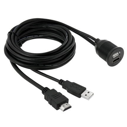 USB 2.0 & HDMI (Type-A) Male to Female Extension Cable, Length: 2m, USB 2.0 & HDMI (Type-A) Male to Female