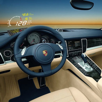 X3 Bluetooth 5.5 inch Car OBDII / EUOBD HUD Vehicle-mounted Head Up Display Security System, Support Speed & Fuel Consumption, Overspeed Alarm, Water Temperature, etc