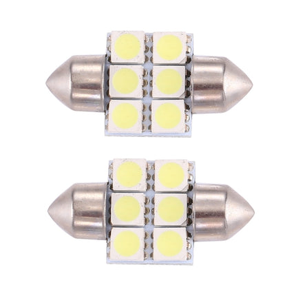 2 PCS 31mm Super White 6 LED Car Bulb Reading Light