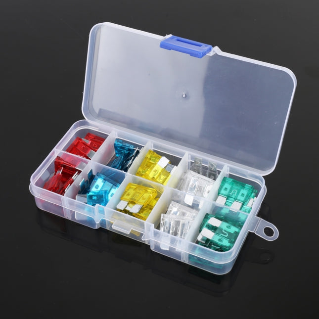 50 PCS 10A / 15A / 20A / 25A / 30A Blade Fuses Set for Car Vehicle