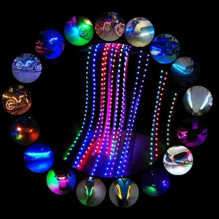 5 PCS Normally-on Style 45 LED 3528 SMD Waterproof Flexible Car Strip Light for Car Decoration, DC 12V, Length: 45cm, 45cm+Ice blue, 45cm+Pink, 45cm+Red, 45cm+White, 45cm+Yellow, 45cm+Dark Blue, 45cm+Green