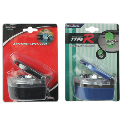 Portable LED Light Travel Car Vehicle Automobile Cigarette Ash Tray Ashtray (Random Color Delivery)
