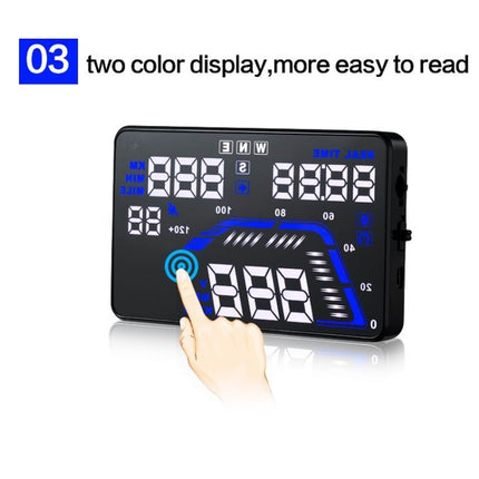 Q7 5.5 inch Car GPS HUD Vehicle-mounted Head Up Display Security System, Support Speed & Real Time & Altitude & Over Speed Alarm & Satellite Number, etc.