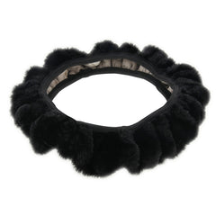 Universal Premium Soft Short Plush Winter Car Steering Wheel Cover, Outer Diameter: About 25-35cm