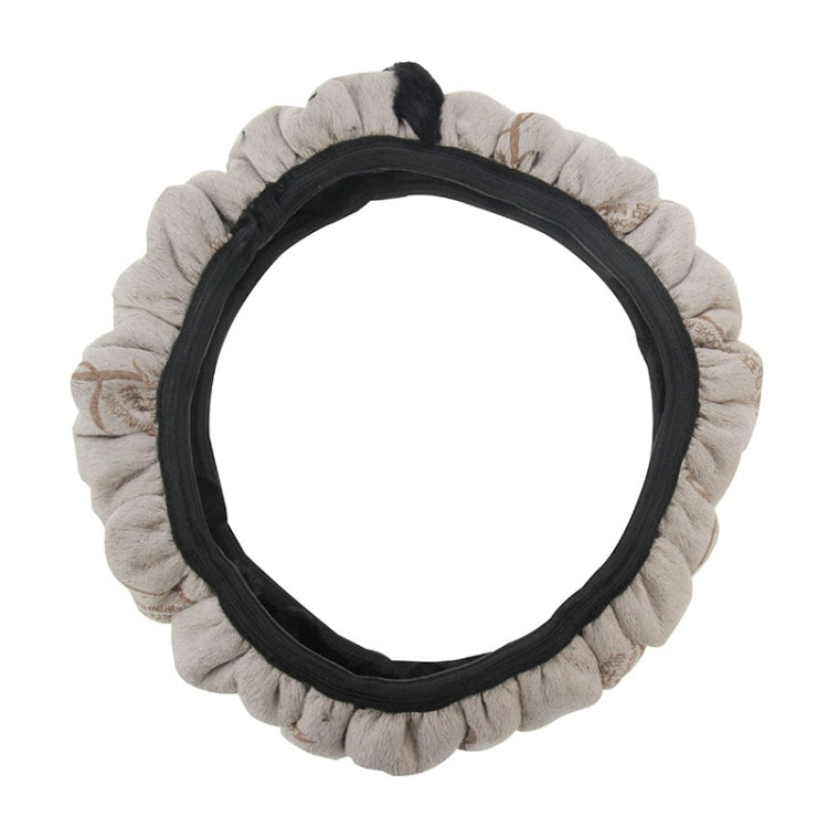 Universal Premium Soft Short Plush Winter Car Steering Wheel Cover, Outer Diameter: About 25-35cm