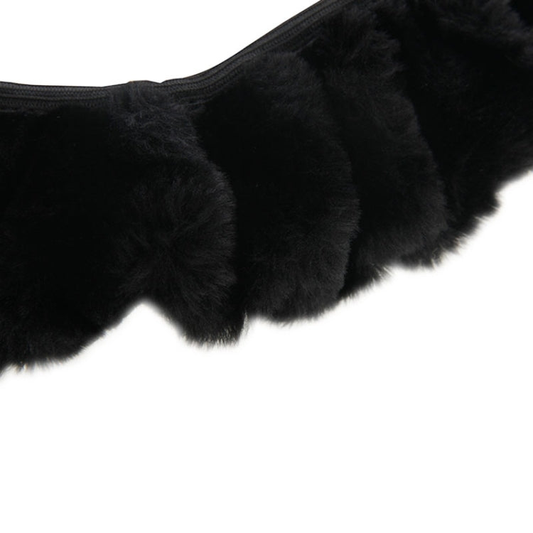 Universal Premium Soft Short Plush Winter Car Steering Wheel Cover, Outer Diameter: About 25-35cm