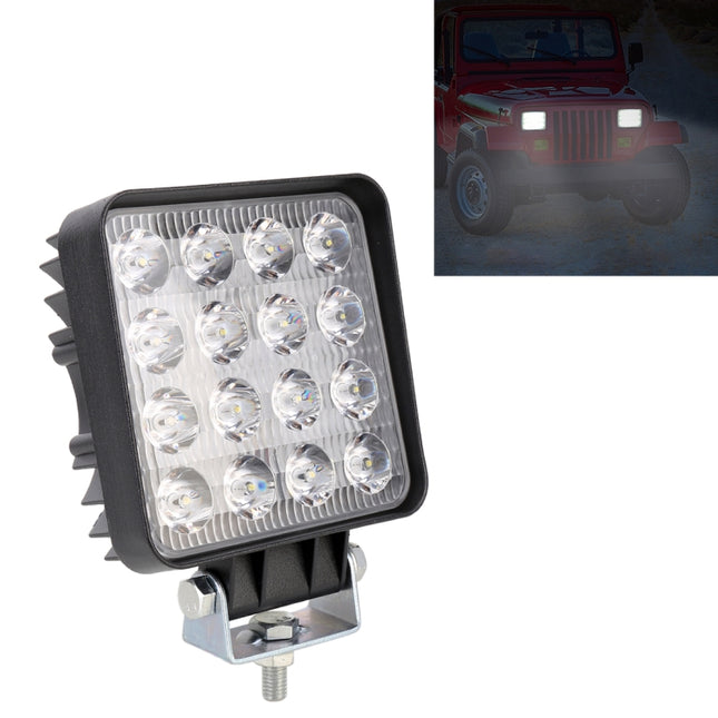 48W Bridgelux 4000lm 16 LED White Light Condenser Engineering Lamp / Waterproof IP67 SUVs Light, DC 10-30V