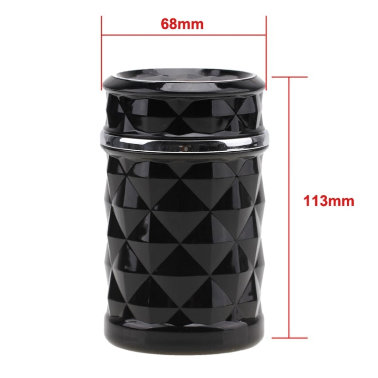 Diamond Facets Car Ashtray with LED Light