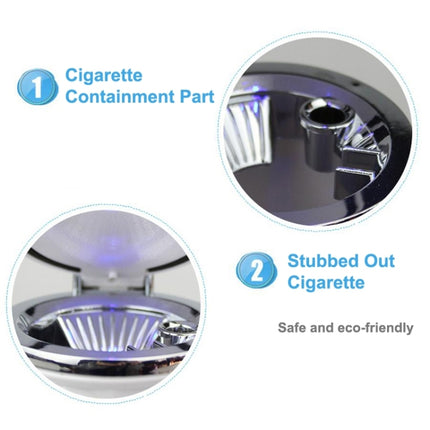 Diamond Facets Car Ashtray with LED Light
