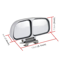 Right Side Rear View Blind Spot Mirror Universal adjustable Wide Angle Auxiliary Mirror, 3R-028R(Black), 3R-028R(Silver)