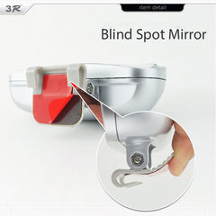 Right Side Rear View Blind Spot Mirror Universal adjustable Wide Angle Auxiliary Mirror, 3R-028R(Black), 3R-028R(Silver)