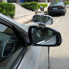Right Side Rear View Blind Spot Mirror Universal adjustable Wide Angle Auxiliary Mirror, 3R-028R(Black), 3R-028R(Silver)
