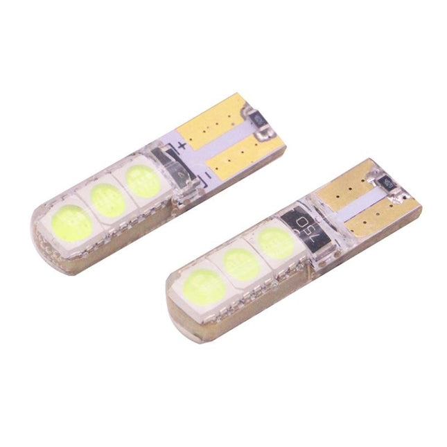 2 PCS T10 2W 120-140LM 6 LED Ice Blue 5050 LED Brake Light for Vehicles, DC12V, 6 5050 LEDs, 6 LED 5050 LEDs, 6  5050 LEDs