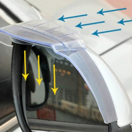 2 PCS Flexible Shielding Rain Board Rain Eyebrow with Wind Guide Apparatus for Car Rearview Mirrors