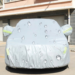 PEVA Anti-Dust Waterproof Sunproof Sedan Car Cover with Warning Strips, Fits Cars up to 5.1m(199 inch) in Length