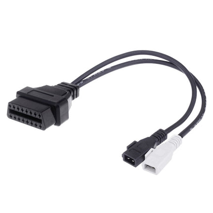 2 x 2 Pin to 16 Pin OBDII Diagnostic Cable for Audi
