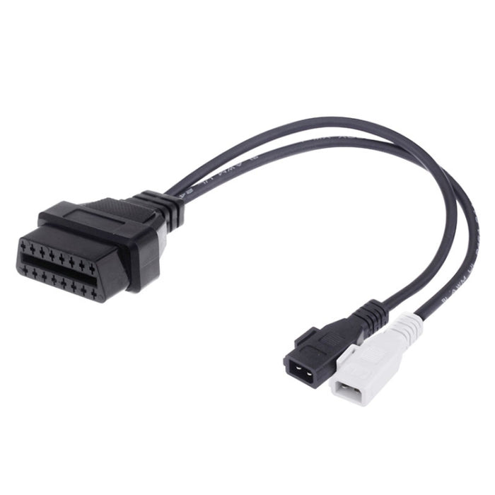 2 x 2 Pin to 16 Pin OBDII Diagnostic Cable for Audi, 2 x 2 Pin to 16 Pin