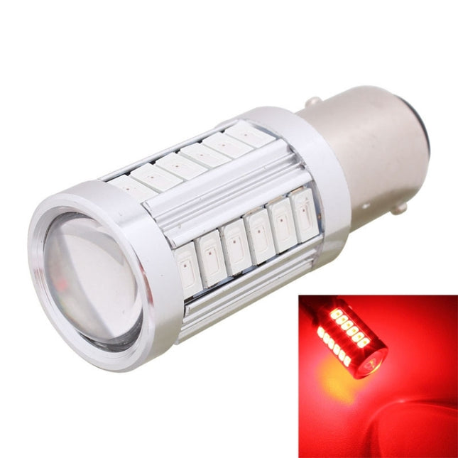 2PCS 1157/BAY15D 16.5W 1155LM 630-660nm 33 LED SMD 5630 Red Light Car Brake Light Lamp Bulb for Vehicles , DC12V