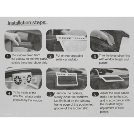 2W Solar Powered Car Auto Air Vent Cool Fan Cooler Ventilation System Radiator, with Temperature Display, 2W Solar Powered Fan