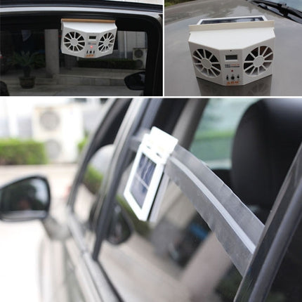 2W Solar Powered Car Auto Air Vent Cool Fan Cooler Ventilation System Radiator, with Temperature Display, 2W Solar Powered Fan