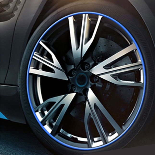Universal Decorative Scratchproof Stickup 8M Flexible Car Wheel Hub TRIM Mouldings Decoration Strip, 15 inch, 8m