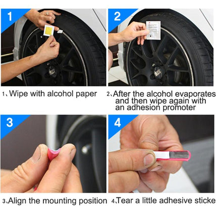 Universal Decorative Scratchproof Stickup 8M Flexible Car Wheel Hub TRIM Mouldings Decoration Strip