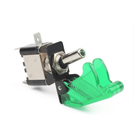 Flip Cover Nitrous Arming Switch with Green LED Indicator , Green