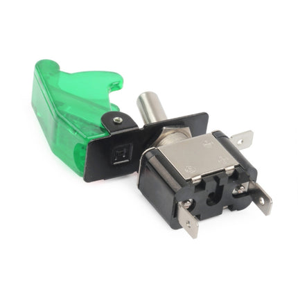 Flip Cover Nitrous Arming Switch with Green LED Indicator , Green